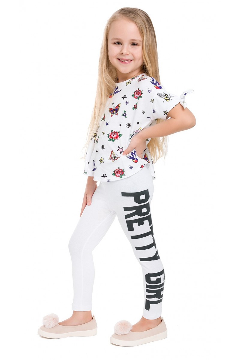 Futuro Fashion Full Length Cotton Girls Leggings Plain Pants for Kids Black Leggings Age 5