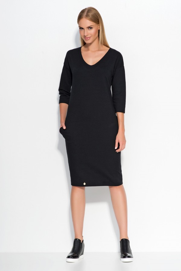 Office Casual Scoop Neck Dress • FA518