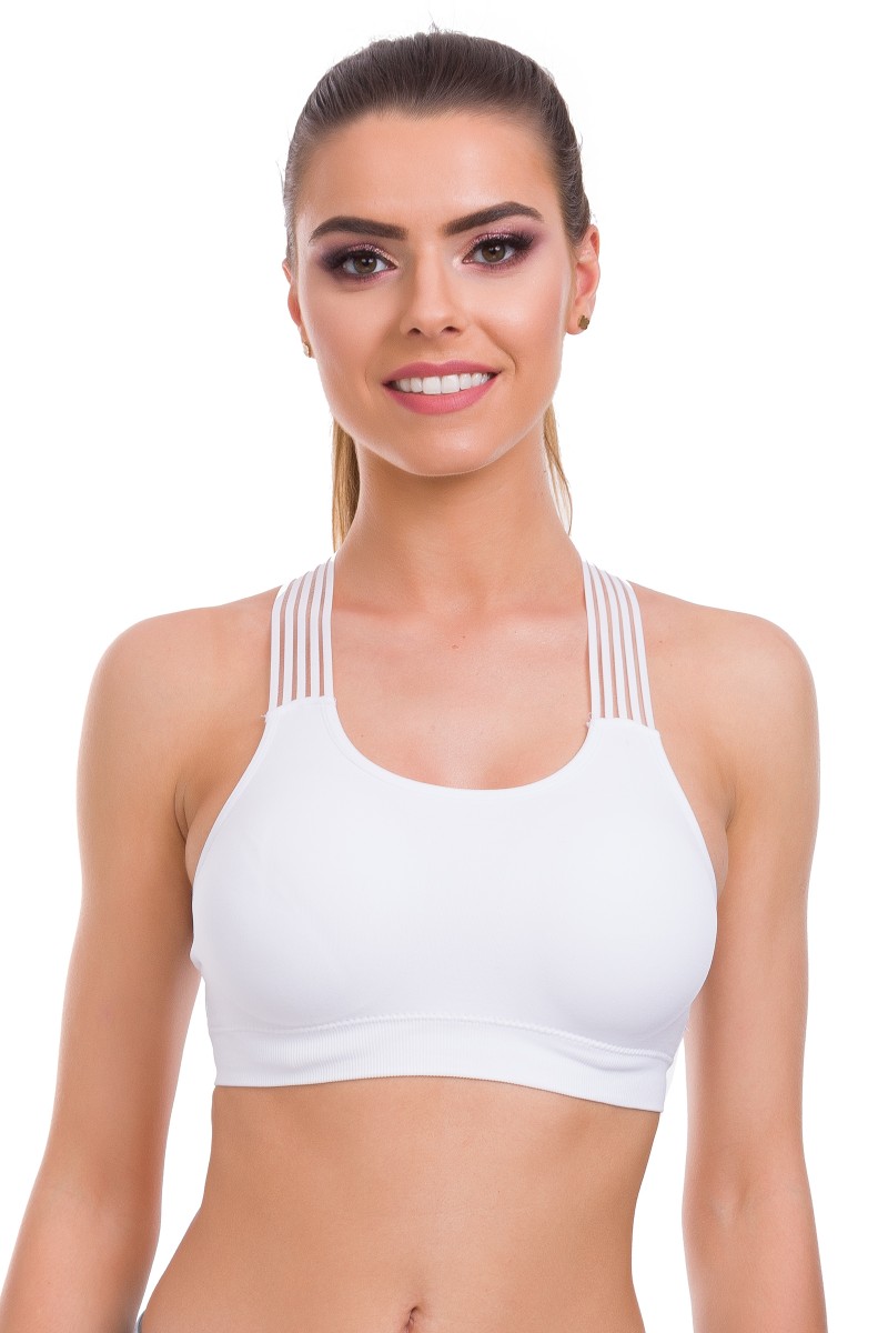 Womens Padded Cross Back Sports Bra Comfy Activewear Fitness Gym Yoga Top FG6093 