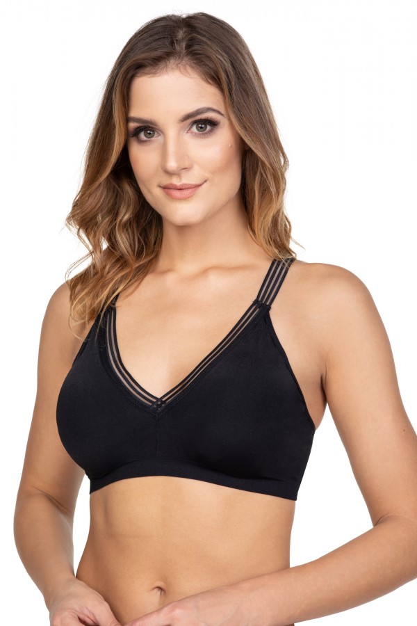 Women's V sports bra decorated with...